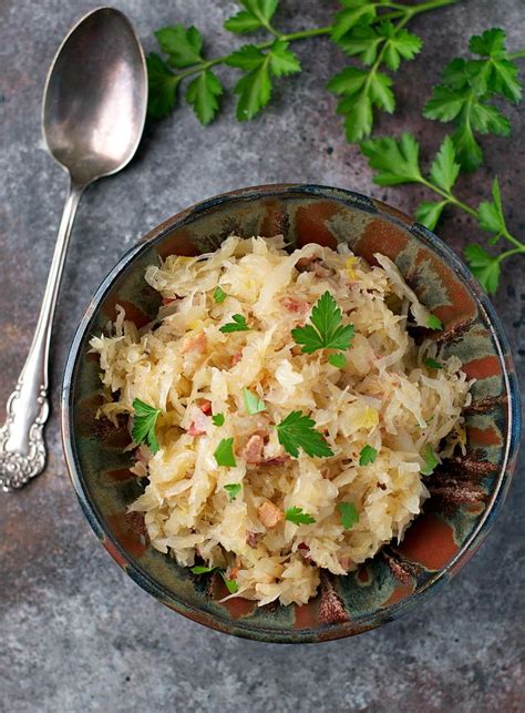 Grandmas Easy Sauerkraut With Crispy Bacon