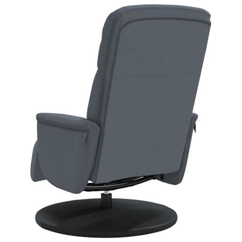 Atyhao Fauteuil inclinable avec repose pied gris foncé velours YH004