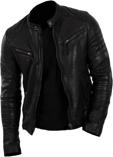 Chaqueta De Piel De Classyak Tipo Motero Para Hombre Amazon Es Ropa