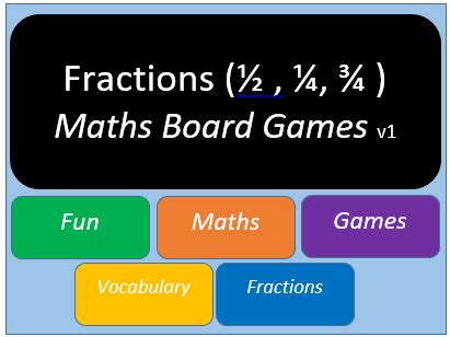 Fractions ½, ¼, ¾ (Maths Board Game) v1 | Teaching Resources