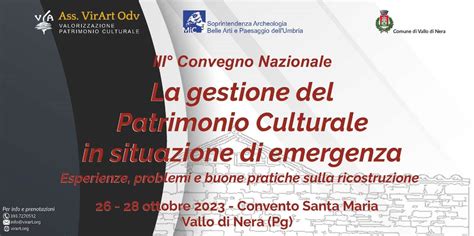 Convegno La Gestione Del Patrimonio Culturale In Emergenza