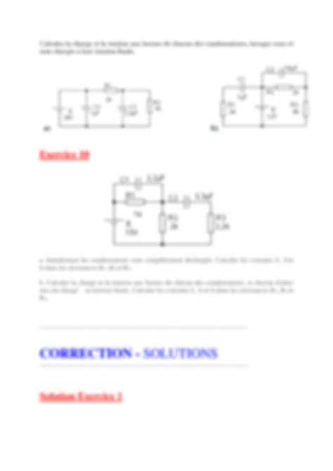 SOLUTION Condensateur Exercices Corrig S 04 Studypool