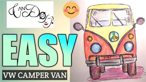 How To Draw A Van Step By Step For Beginners Vw Camper Van Drawing