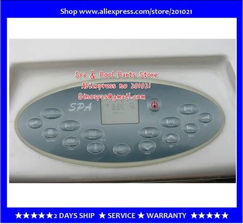 Jazzi Escape Spa Hot Tub Topside Control Panel ONLY Spa Front Panel Spare Part For WELLIS