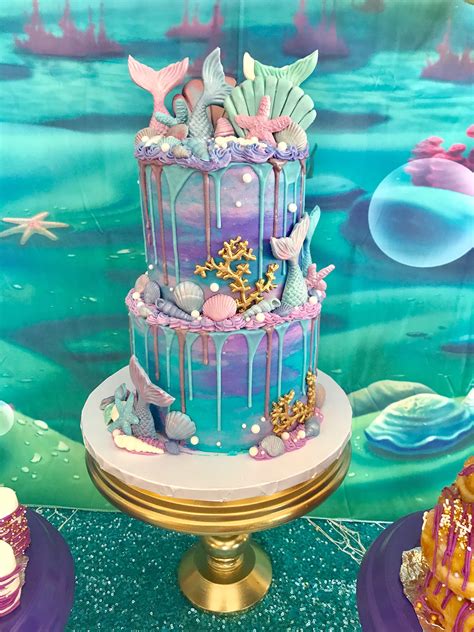 Mermaid Birthday Cake By Delighted By Yare