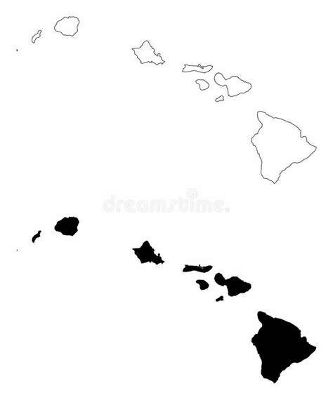 Hawaii Administrative Maps Stock Vector Illustration Of Transport