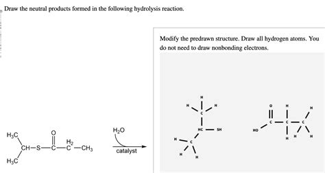 Solved Draw The Neutral Products Formed In The Following Hydrolysis