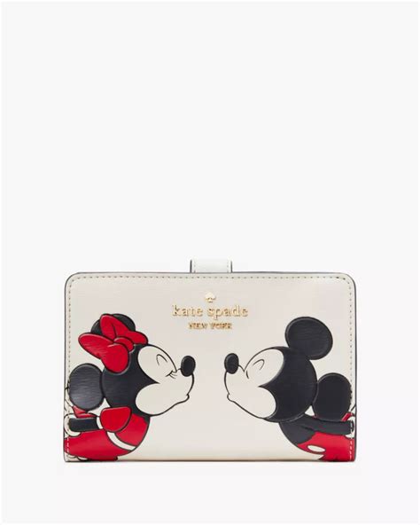 Disney X Kate Spade New York Minnie Medium Compact Bifold Wallet Kate Spade Outlet