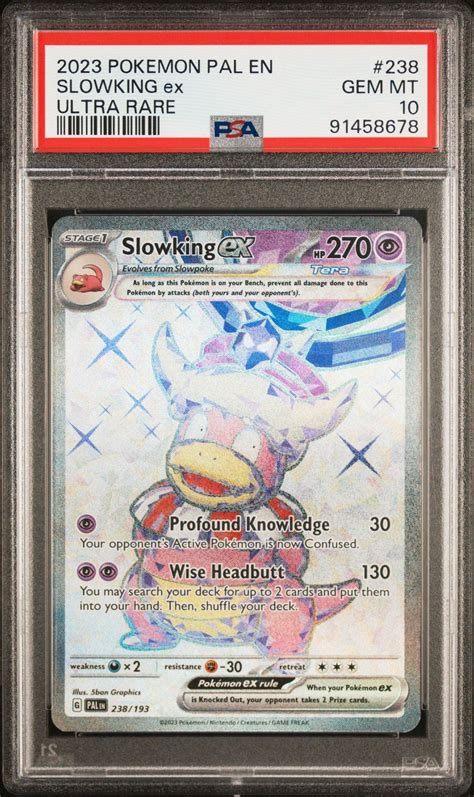 Pokemon Pal En Paldea Evolved Slowking Ex Psa Gamestop