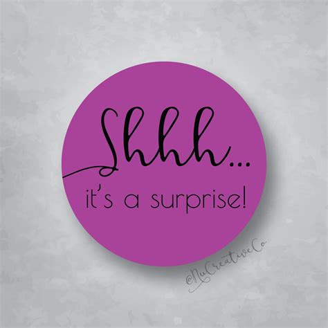 Shhh It's a Surprise Stickers Surprise It's a - Etsy