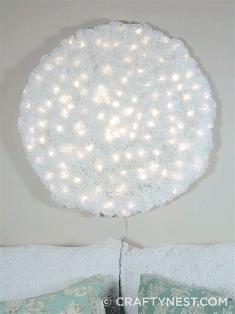 Giant Coffee Filter Snowball Light Diy To Try