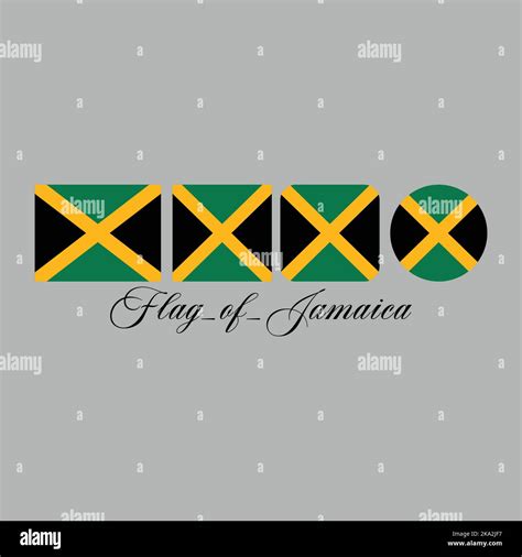 Flag Of Jamaica Stock Vector Image And Art Alamy