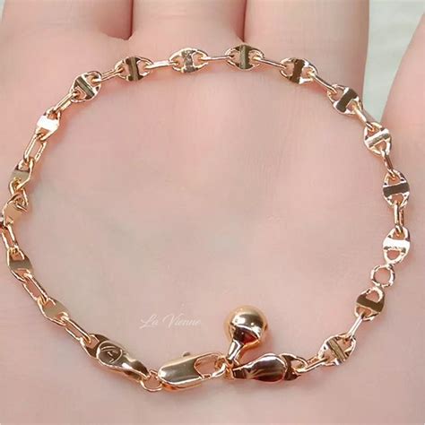 Jual La Vienne Aksesoris Perhiasan Gelang Rantai Titanium Wanita Anti