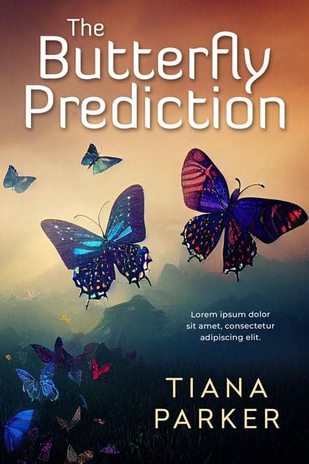 The Butterfly Prediction - Fiction Premade Book Cover For Sale @ Beetiful Book Covers