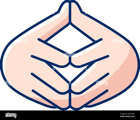 Steeple Hand Gesture Rgb Color Icon Stock Vector Image Art Alamy