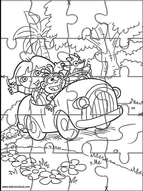 Printable jigsaw puzzles to cut out for kids Dora the Explorer 86