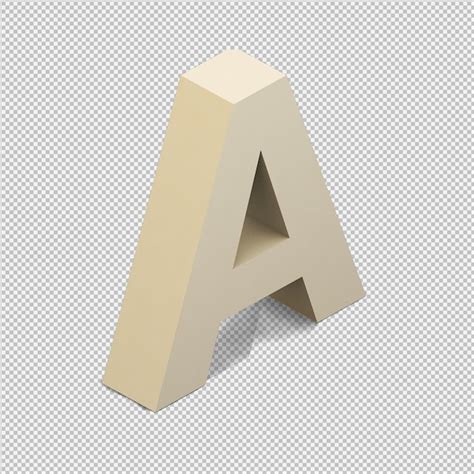 Premium Psd Isometric Alphabet D Isolated Render