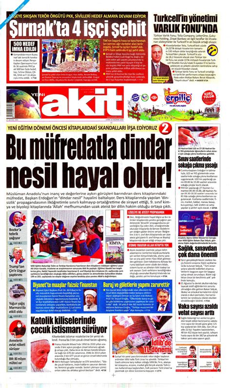 Yeni Akit Gazetesi Haziran Cuma