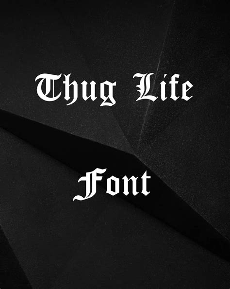 Thug Life Font Free Download