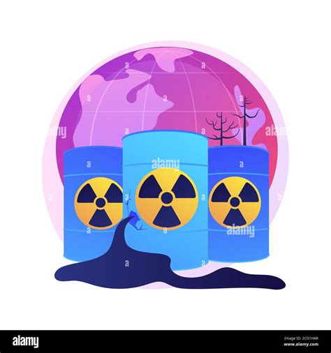 Radioactive Pollution Abstract Concept Vector Illustration Stock Vector