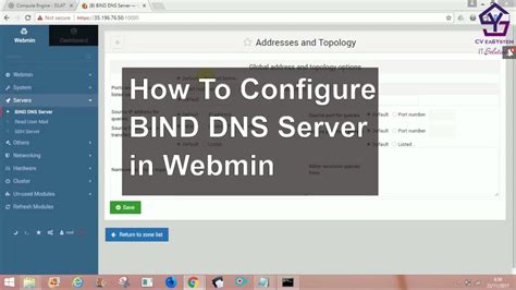 Webmin Bind Dns Server Tutorial