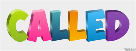 Called Text Effect and Logo Design Word