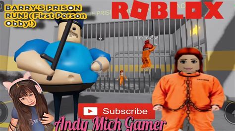 Escapando De Prision En Roblox Barry S Prison Run Andy Mich Gamer