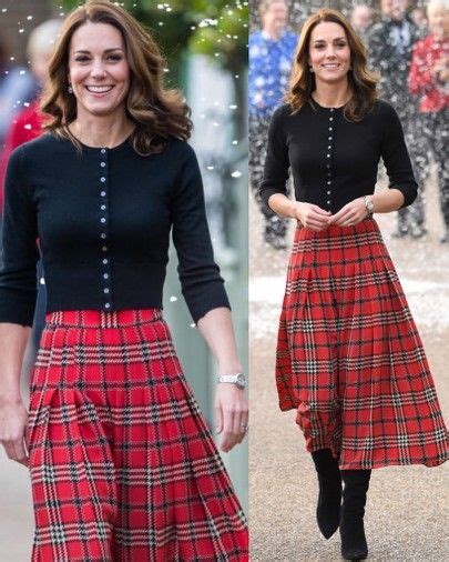 Red Checkered Skirt Outfit Tartan Skirt Outfit Tartan Midi Skirt