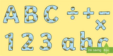 Busy Bee Letters And Numbers Pack Teacher Made