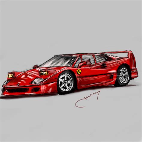 Sketch Ferrari F40 by JhonnySilva on DeviantArt