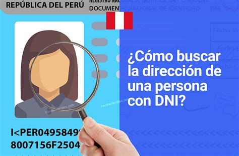 Buscar dirección de una persona con DNI gratis Trámites Facilitos Perú