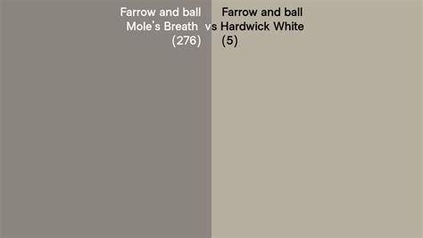 Farrow And Ball Mole S Breath Vs Hardwick White Side By Side Comparison