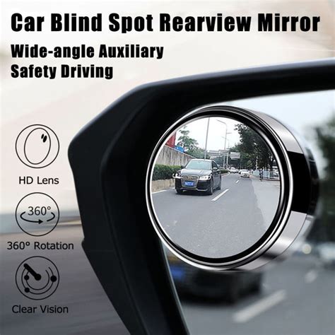 Racingcar 2 Pcs Wide Angle 360 Degree Adjustable Car Blind Spot Mirror