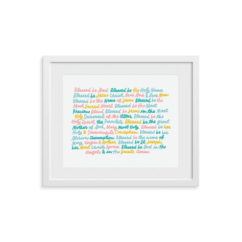 Divine Praises Prayer Print – Catholic Family Crate