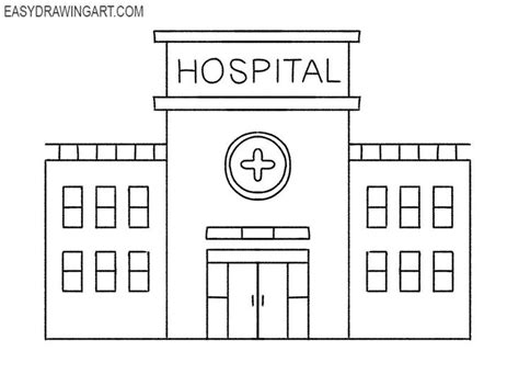 realistic hospital drawing | Medical drawings, Cute text symbols, Drawings