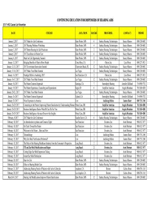 Fillable Online Continuing Education For Dispensers Of Hearing Aids Fax