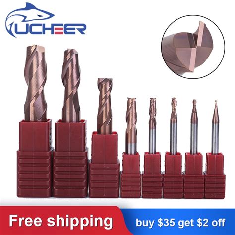 Ucheer Hrc Flute Mm Flat Bottom Milling Tool Cnc Alloy Carbide