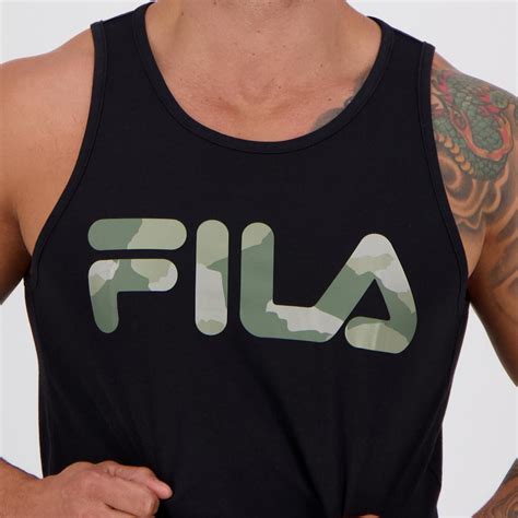 Regata Fila Letter Basic Preta Futfanatics