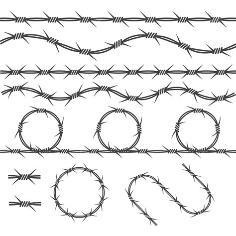 Barbed Wire Drawing Border