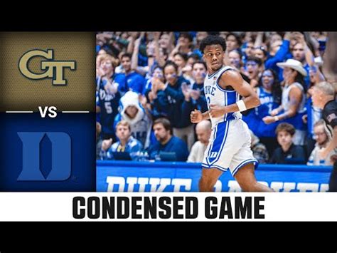 Georgia Tech Vs Duke Condensed Game Acc Mens Basketball