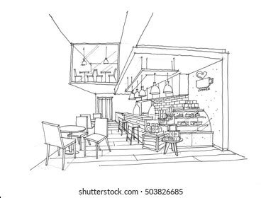 2 802 Coffee Shop Interior Sketch Images, Stock Photos & Vectors | Shutterstock