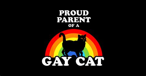 Proud Parent Of A Gay Cat T Shirt Lgbt Cats Pride Proud Parent Of A