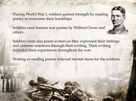 Ppt Poetry Of World War I Powerpoint Presentation Free Download Id