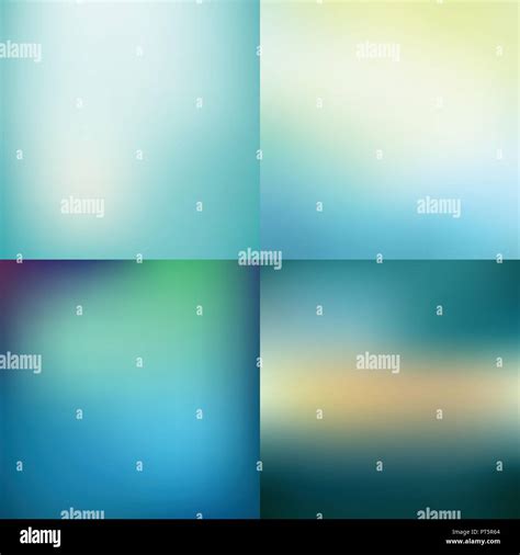 Set Of Abstract Colorful Blue Blurred Vector Backgrounds Stock Vector Image And Art Alamy