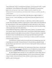 Cultural Relativism Docx Cultural Relativism A Theory Concerning