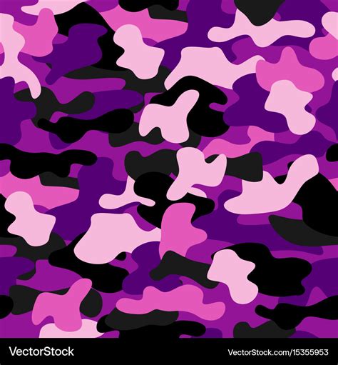 Camouflage Seamless Pattern In A Black Pink Vector Image