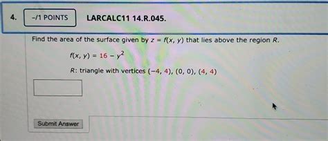 Solved 4 1 POINTS LARCALC11 14 R 045 LARCALC11 14 R 045 Chegg