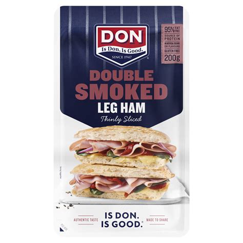 Don® Double Smoked Leg Ham Thinly Sliced 200g Don