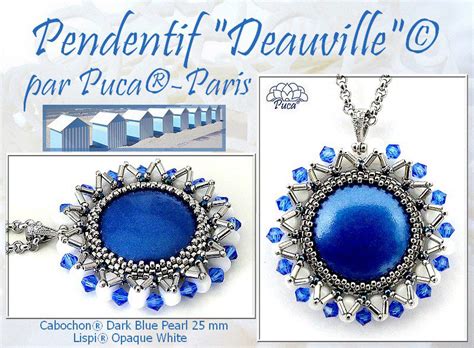 Deauville Par Puca Pendant Lipsi 25mm Cab Jill Wiseman Designs