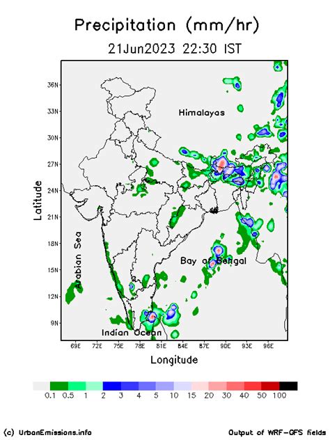 India Air Quality Forecasts Precipitation Maps